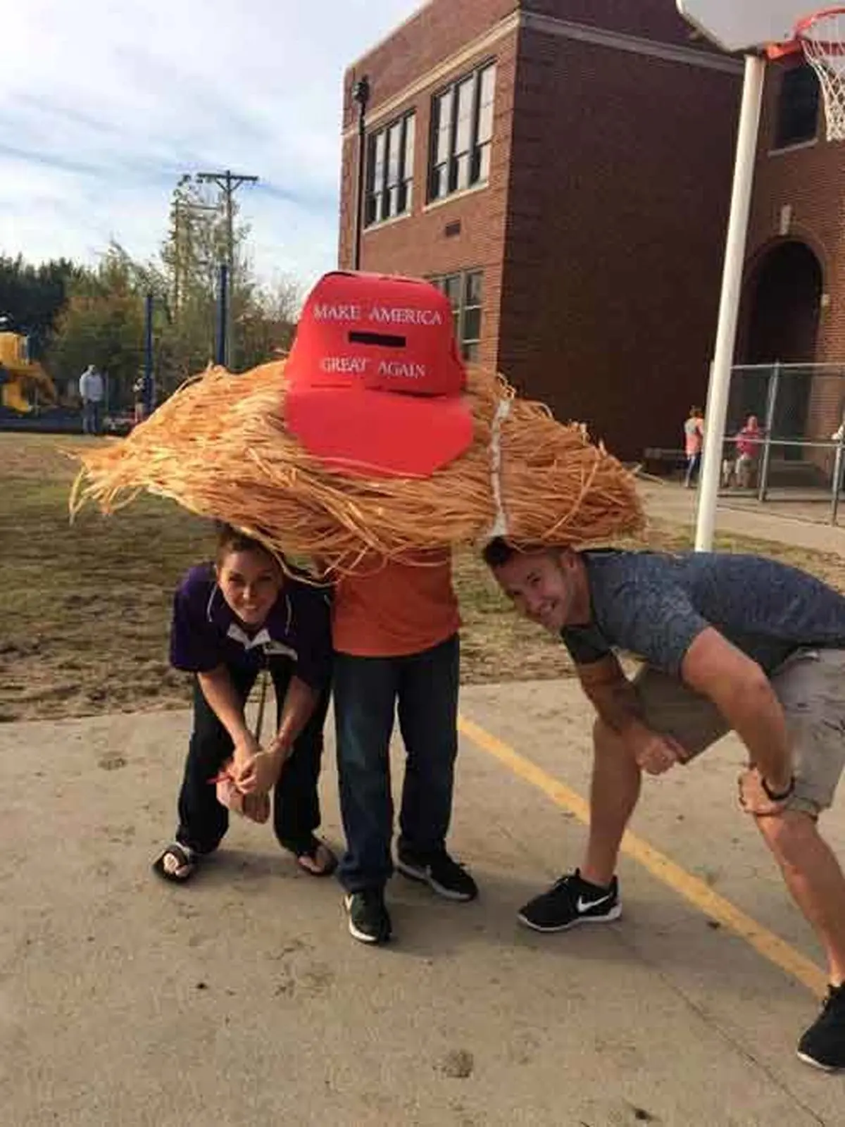 مدل موی ترامپ در جشن هالوین/عکس