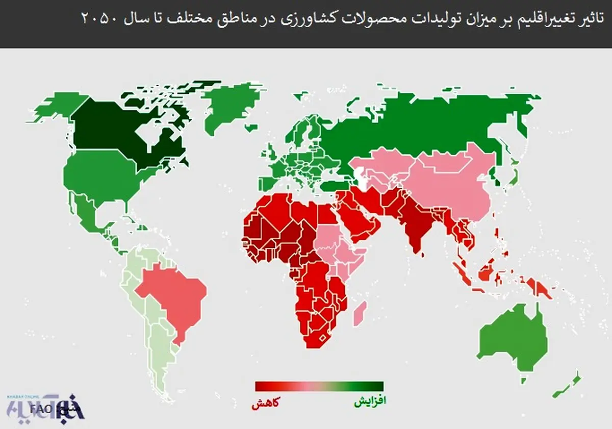 کشاورزی ایران در معرض خطر؛ پای تغییراقلیم در میان است/تحقیق جدید فائو: تغییراقلیم، میزان تولید محصولات کشاورزی ایران را کاهش می‌دهد