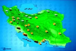 آب و هوای امروز تمامی استان های کشور را در این تصویر مشاهده کنید