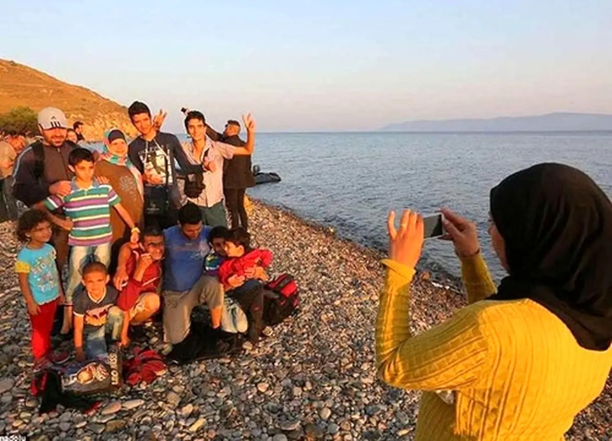 پناهجویان سوریه در ساحل یونان /تصاویر