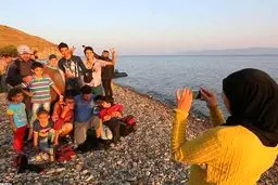 پناهجویان سوریه در ساحل یونان /تصاویر