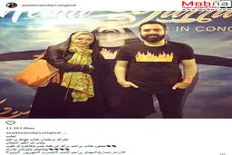 تیپ آزاده نامداری در کنسرت مهدی یراحی/ عکس
