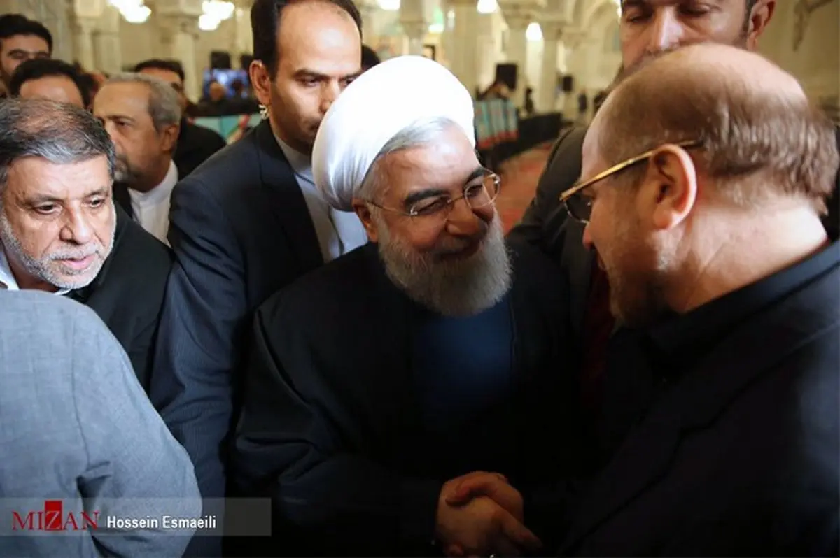 احوالپرسی قالیباف و روحانی/عکس