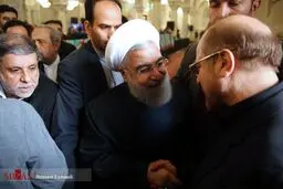 احوالپرسی قالیباف و روحانی/عکس