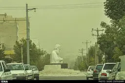 گرد و خاک شدید در هوای ایلام/تصاویر