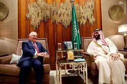دیدار وزیر خارجه آمریکا با ولیعهد عربستان/عکس