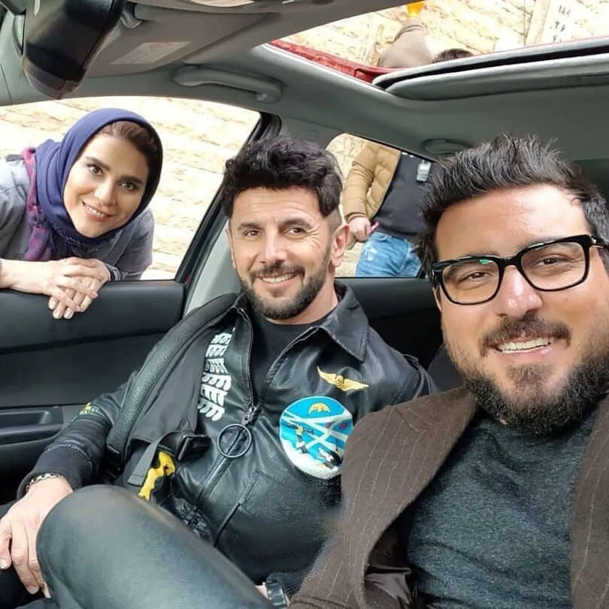 سلفی محسن کیایی به همراه امین حیایی و سحر دولتشاهی/عکس