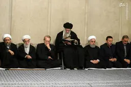 مراسم ترحیم آیت‌الله هاشمی‌شاهرودی با حضور رهبر معظم انقلاب / تصاویر