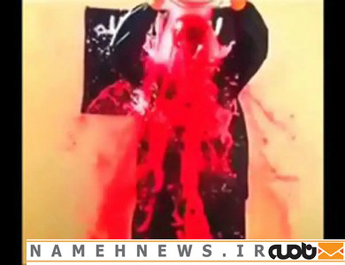 سطل خون، به جای آب یخ بر سر یک داعشی/ عکس