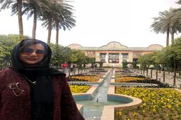 شبنم قلی خانی در باغ ارم شیراز + عکس