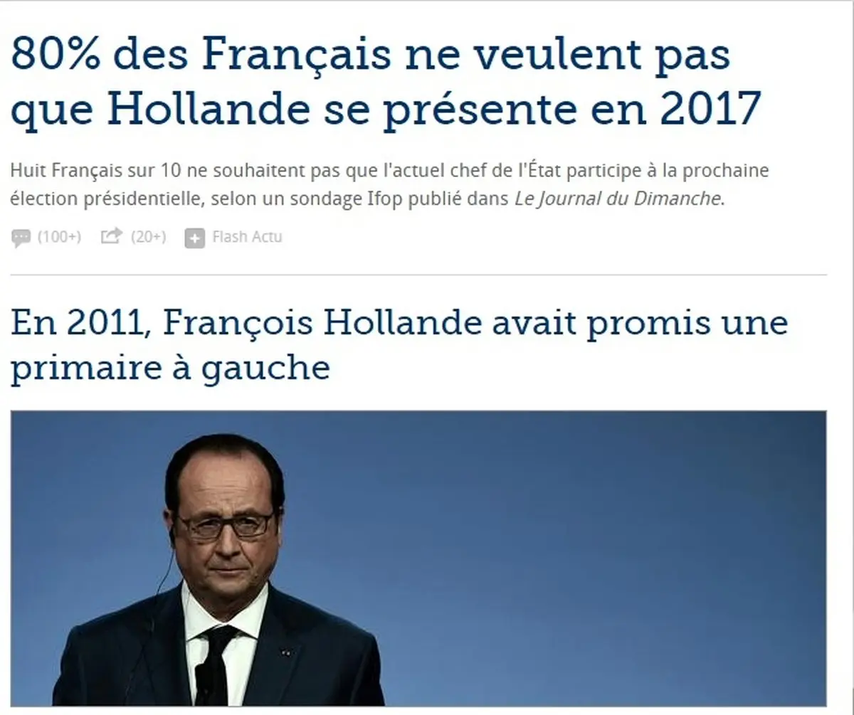 ضربه مهلک فرانسویها به اولاند