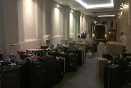 چمدان های امیر قطر در سفر به لندن+عکس
