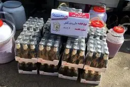 توزیع مشروبات الکلی در بطری دلستر/عکس
