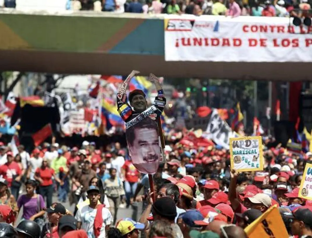 تظاهرات حامیان نیکلاس مادورو در ونزوئلا/تصاویر