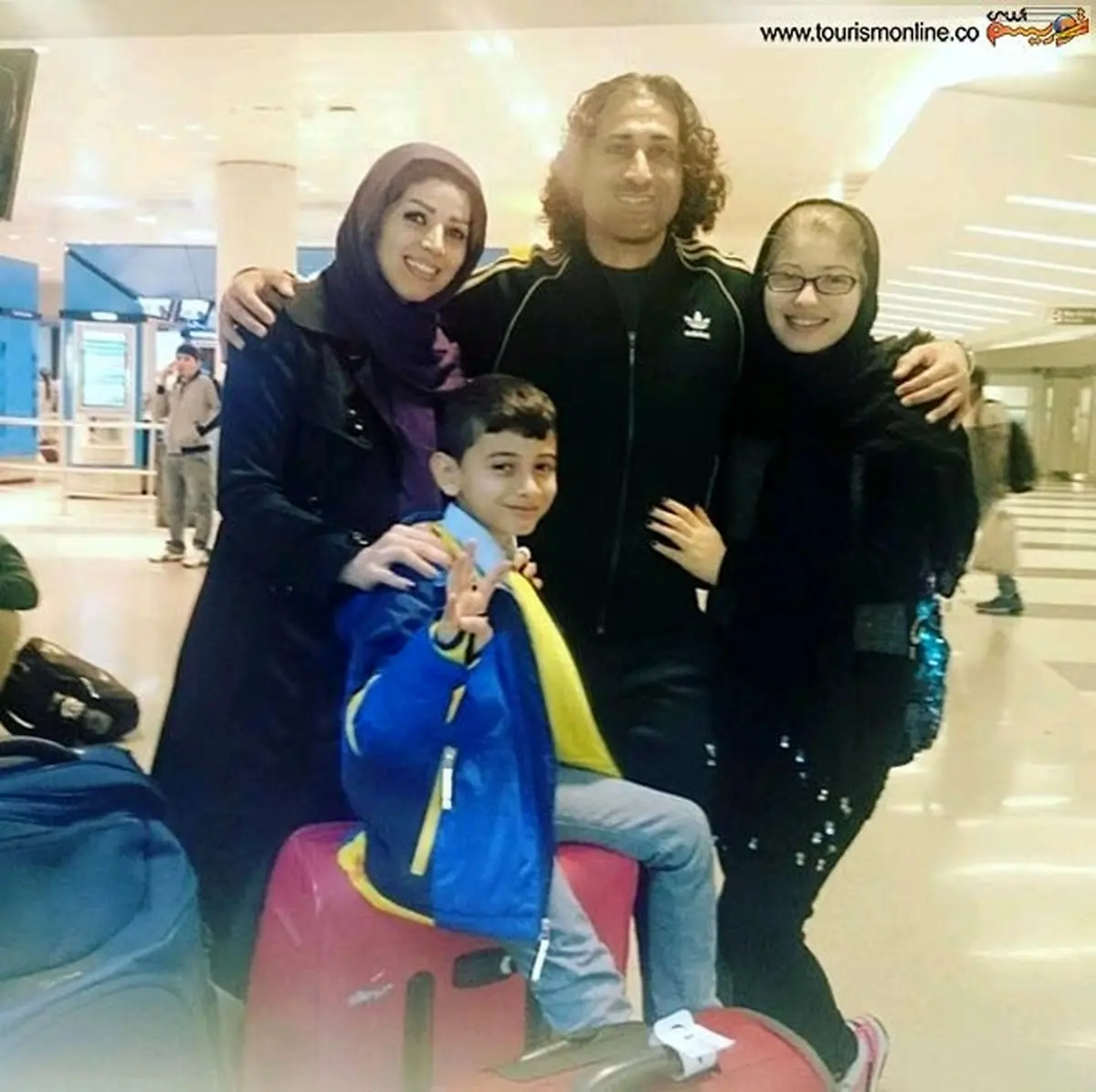 فوتبالیست ایرانی و همسرش در نیویورک و نیوجرسی/ عکس