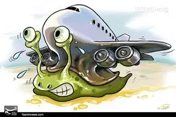 راز تاخیر هواپیماها کشف شد!/ کاریکاتور