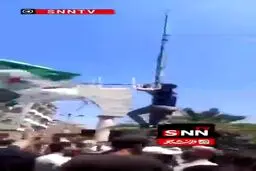 پایین کشیدن پرچم حکومت جولانی در دمشق + فیلم