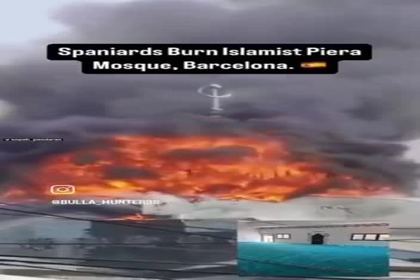 ببینید آتش‌سوزی عامدانه یک مسجد در اسپانیا