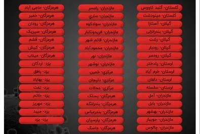 جزییات رنگ بندی کشور از 19 تیر