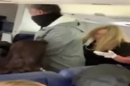 کتک کاری شدید دو زن در هواپیما به خاطر ماسک زدن