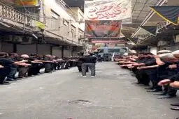 عزاداری بازاریان تهران در روز شهادت امام سجاد(ع)