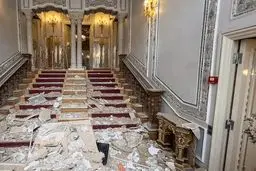 تخریب گسترده  کاخ سعدآباد درپی بمباران دشمن
