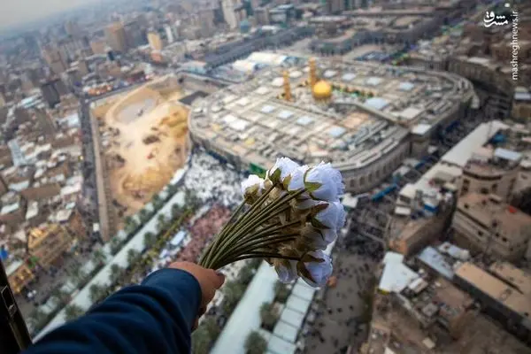 تصاویر گلباران هوایی کربلا 