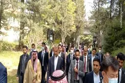 تصاویر پیاده‌روی و گفتگوی وزاری خارجه ایران و عربستان