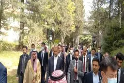 تصاویر پیاده‌روی و گفتگوی وزاری خارجه ایران و عربستان