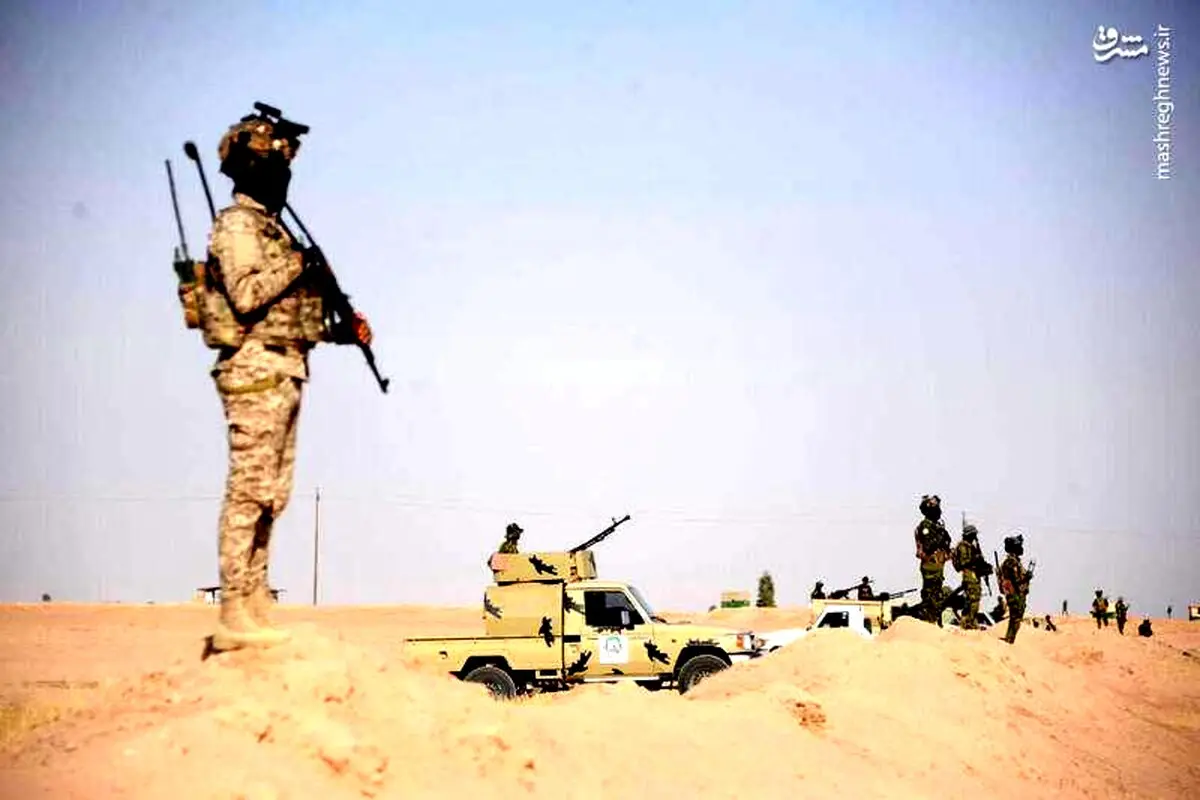 تامین امنیت مرز عراق و سوریه توسط حشد الشعبی +تصاویر