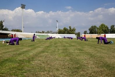  تمرین تیم ملی فوتبال زنان در جزیره کیش