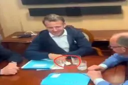 مکرون و مرتس مشغول مصرف کوکائین؟