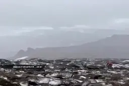 فیلم عجیب از بارش برف در اردبیل