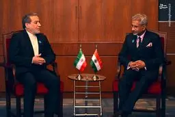 تصویر دیدار وزرای خارجه ایران و هند