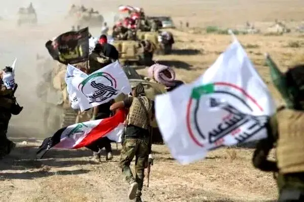 موضع گیری نیروهای الحشد الشعبی در مرز عراق