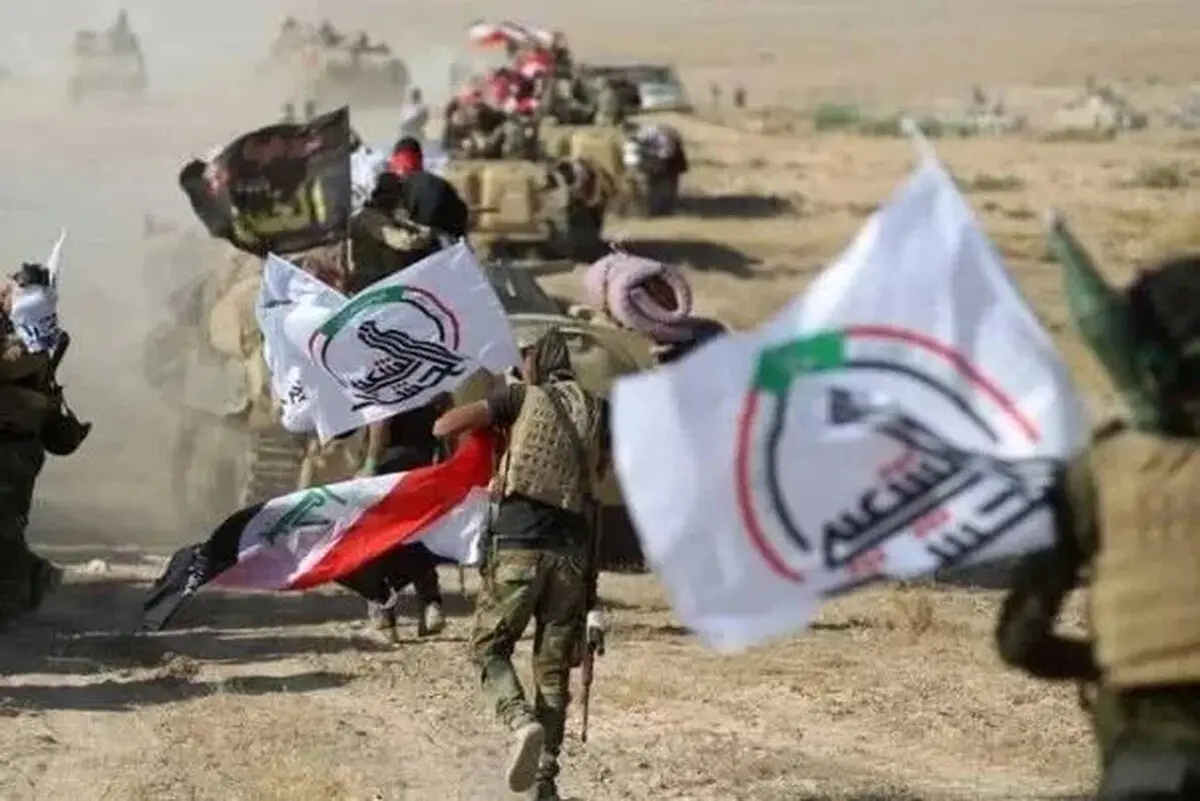 موضع گیری نیروهای الحشد الشعبی در مرز عراق