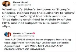 رضا نصری: آمریکا حق منع یا اجازه غنی‌سازی ندارند