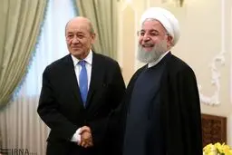 تصاویری از دیدار وزیر خارجه فرانسه با رئیس‌جمهور