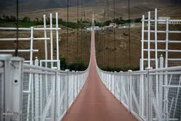 بزرگترین پل معلق خاورمیانه در اردبیل/ تصاویر