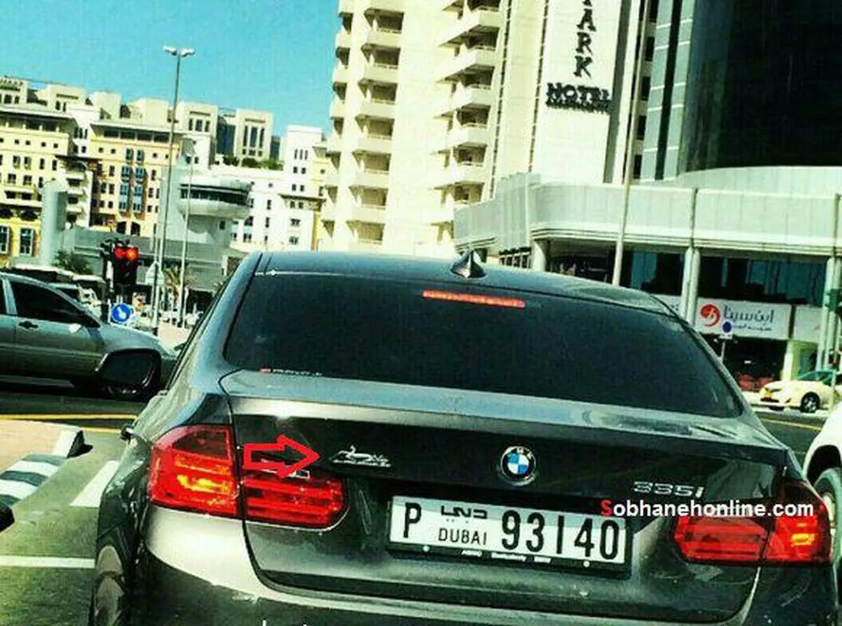 BMW با آرم ایران خودرو در دوبی/ عکس