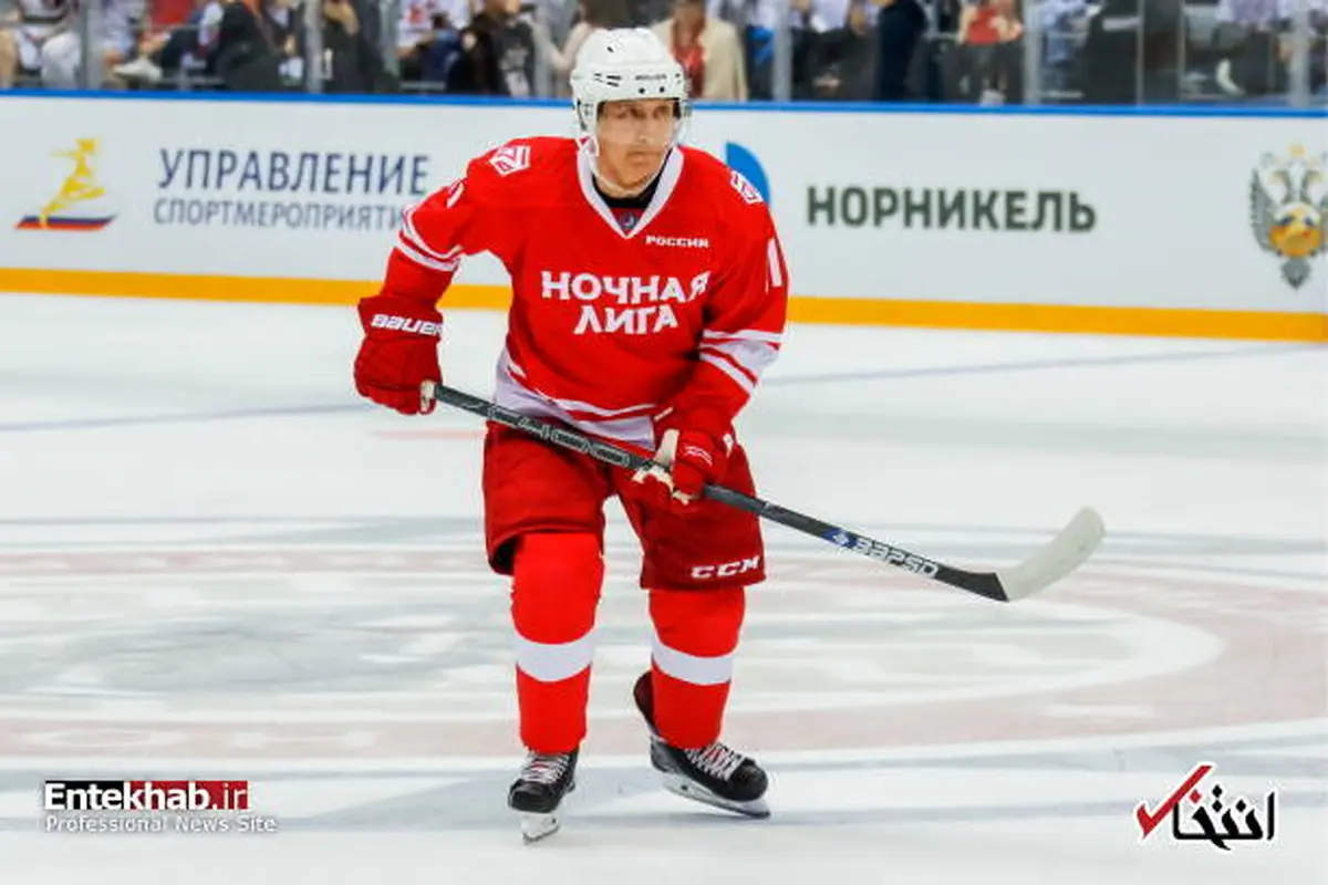 تصاویری از حضور ولادیمیر پوتین در مسابقه هاکی روی یخ