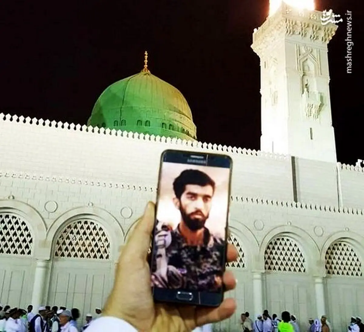 تصویری از شهید محسن حججی در مسجد النبی