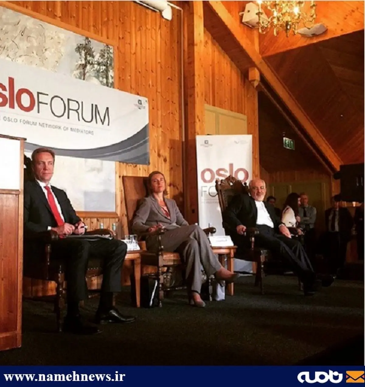 محمدجواد ظریف در کنار موگرینی/ عکس