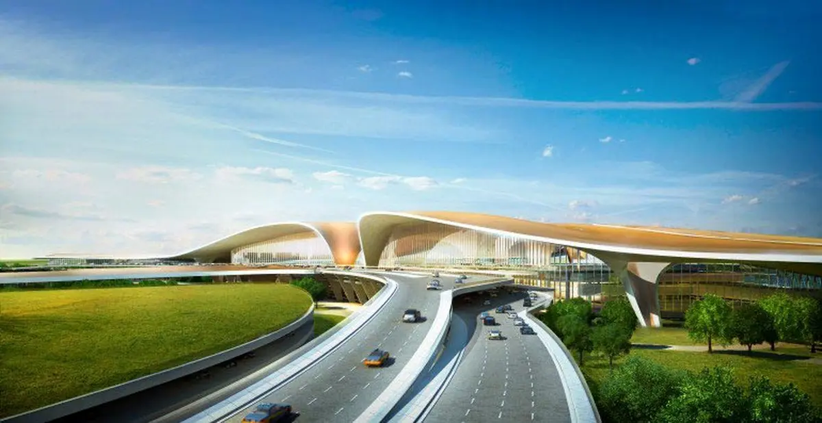 طراحی زیبای بزرگترین فرودگاه جهان +عکس