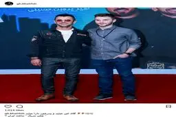 تصویری از امین حیایی و پسرش در جشن سریال «ساخت ایران۲»/ عکس