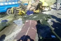 تصادف خونین پژو و تریلر/تصاویر