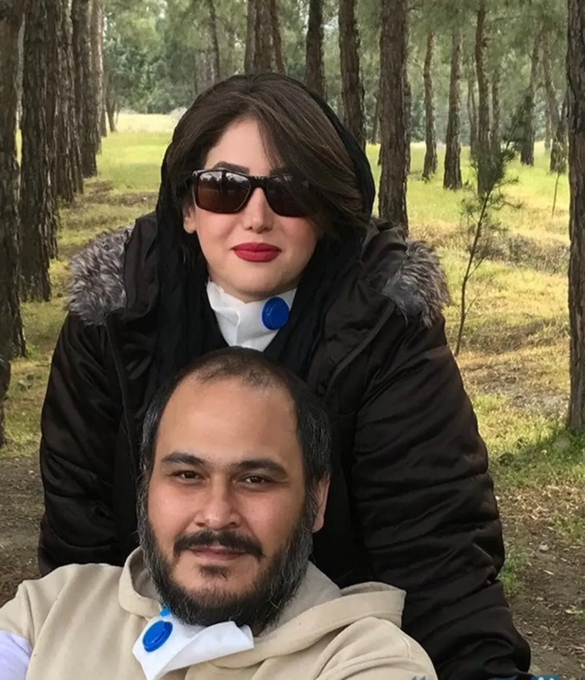 عکس جدید رضا داوودنژاد و همسرش غزل