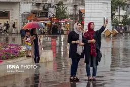 تصاویر دیدنی از بارش باران در رشت