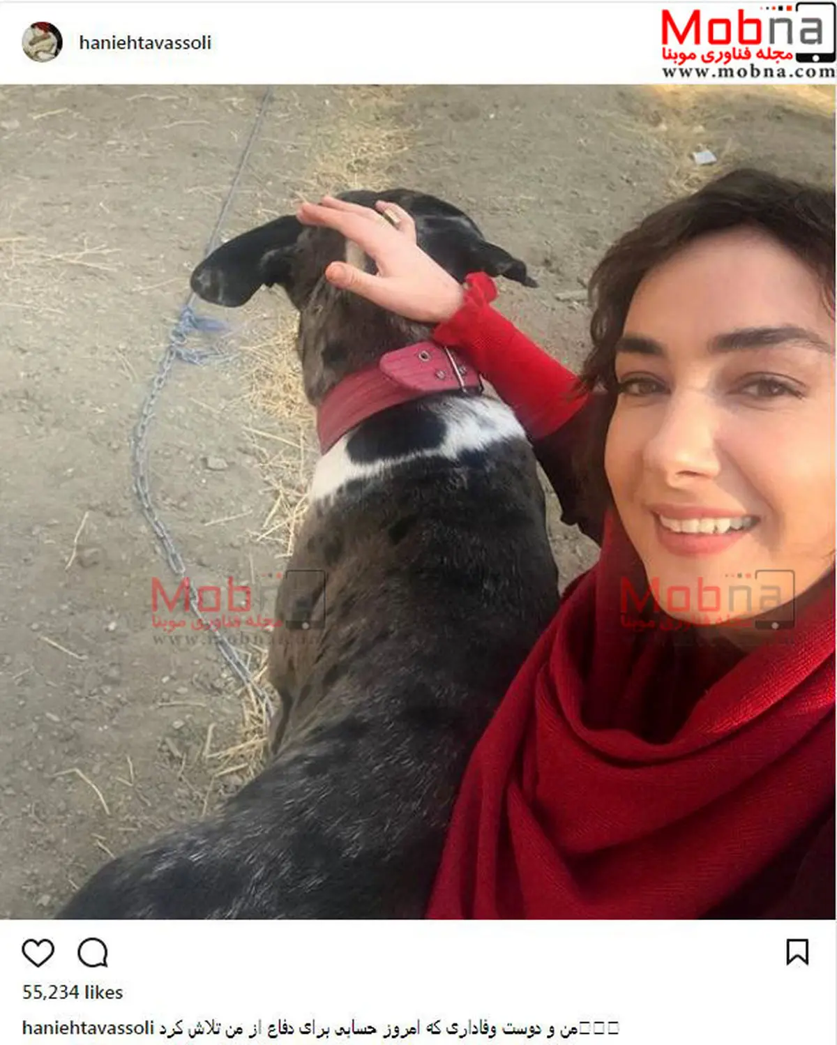 سلفی هانیه توسلی به همراه محافظ وفادارش!