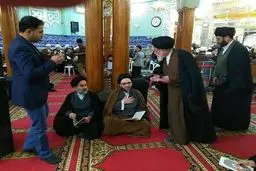 عکس: فرزندان آیت‌الله سیستانی در ختم آیت‌الله هاشمی شاهرودی